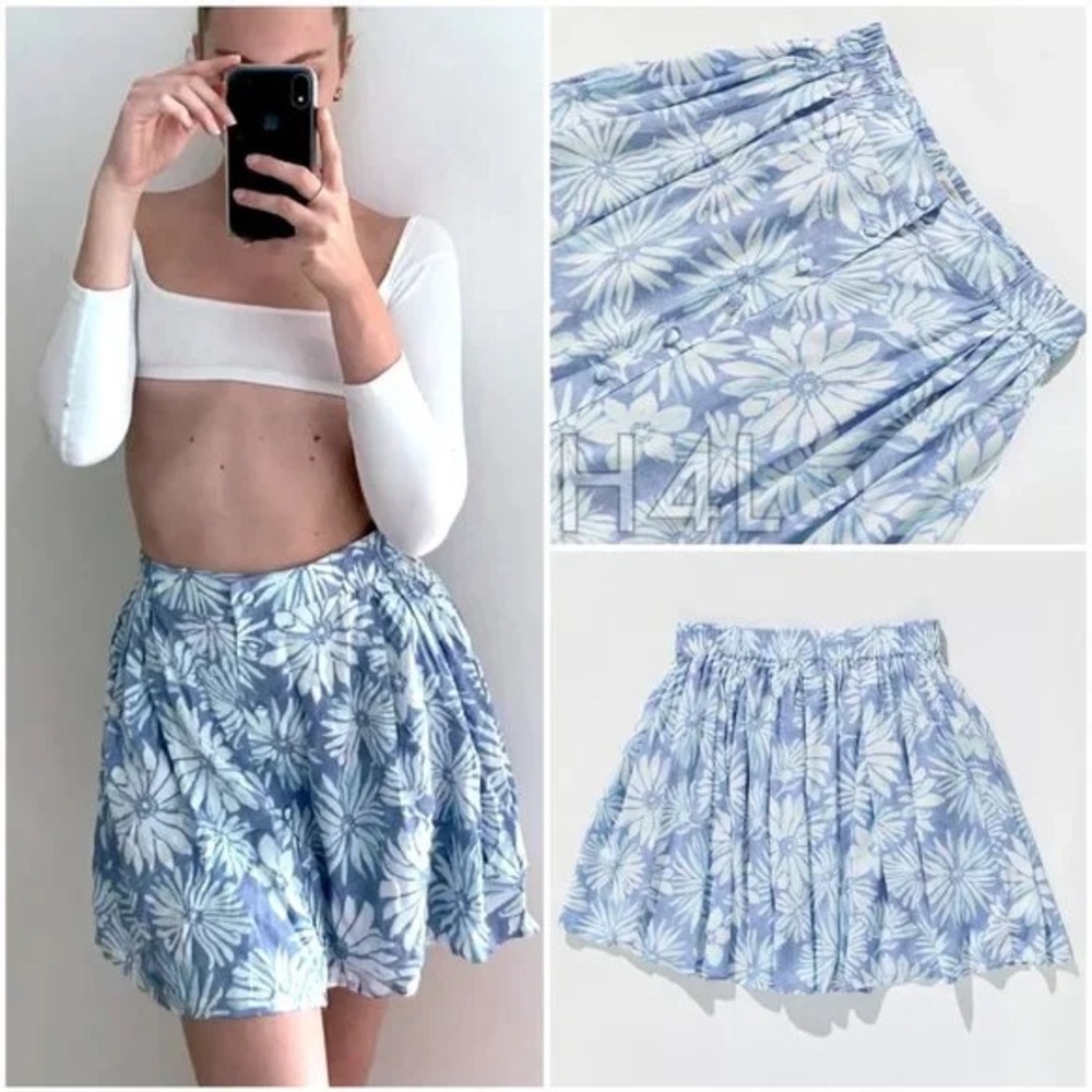 UO Floral Button Skirt